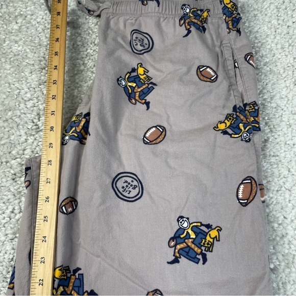 Life Is Good Soft Flannel Mens Pajama Sleep Pants Football man dog size Large - Picture 9 of 11